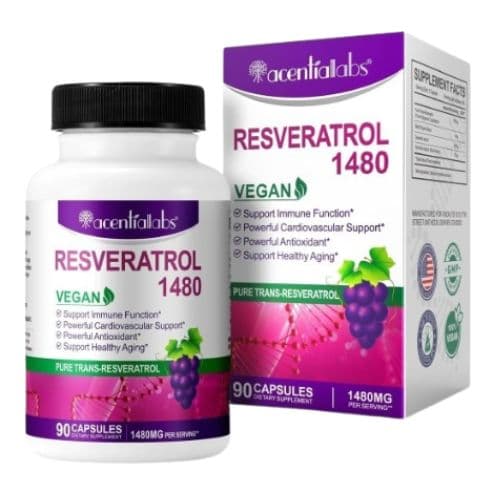 Complément Alimentaire Vegan Resveratrol 1480 Pour Soutenir Le Système Immunitaire, 90 gélules